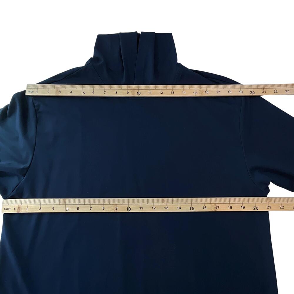BYLT Hooded Drop Cut Long Sleeve Shirt Mens Large Navy Blue Performance - Picture 9 of 14